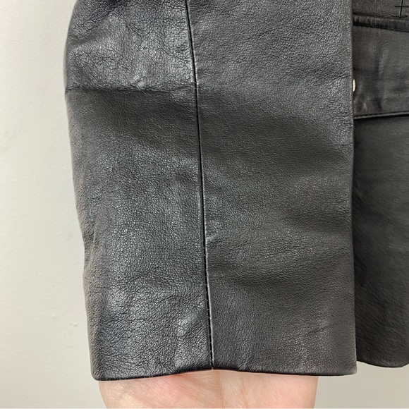 Vintage Phase Two size Medium Women’s Black Leather Full Zip Jacket - Picture 4 of 10